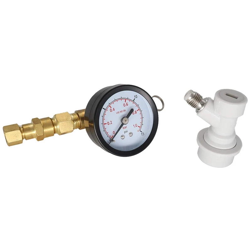 Homebrew регулируемый клапан давления W/Манометр с резьбой газовый шаровой замок Kegging