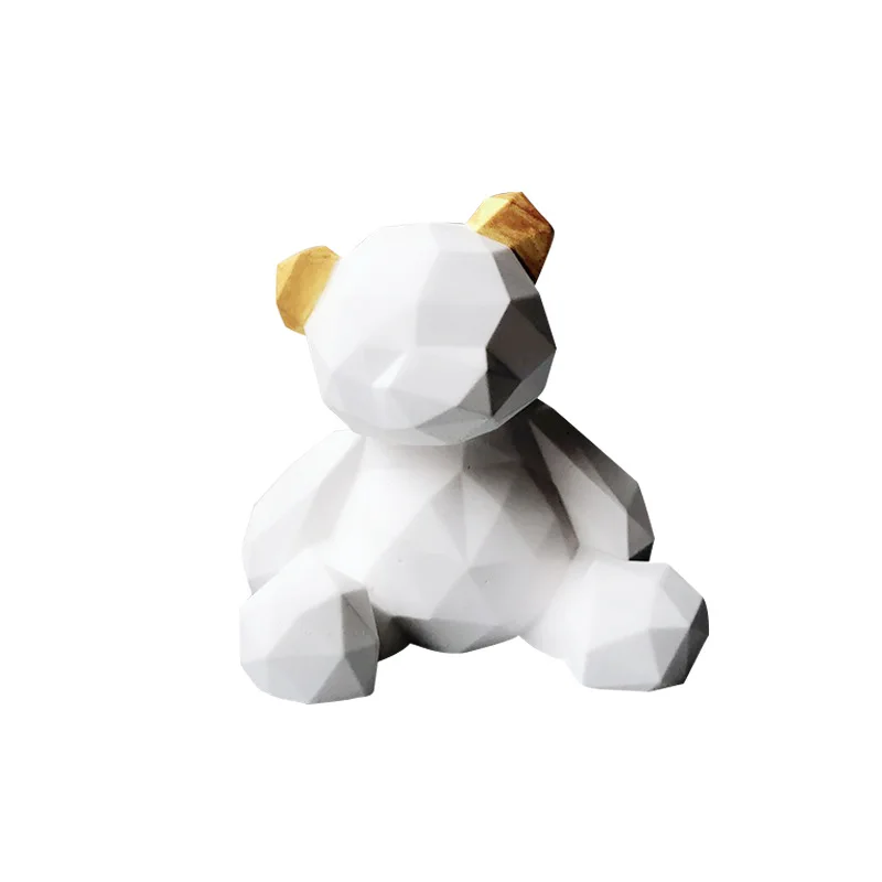 

Geometric Bear Candle Mold Shape Candle Silicone Mold DIY Gypsum Plaster Crafts Mould Square Silicone Soap Candle Resin Molds