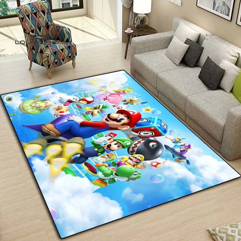 Mario Game Rugs and carpets for home living room Bedroom entrance Large area soft carpet 3D Cartoon Super decoration mat | Дом и сад