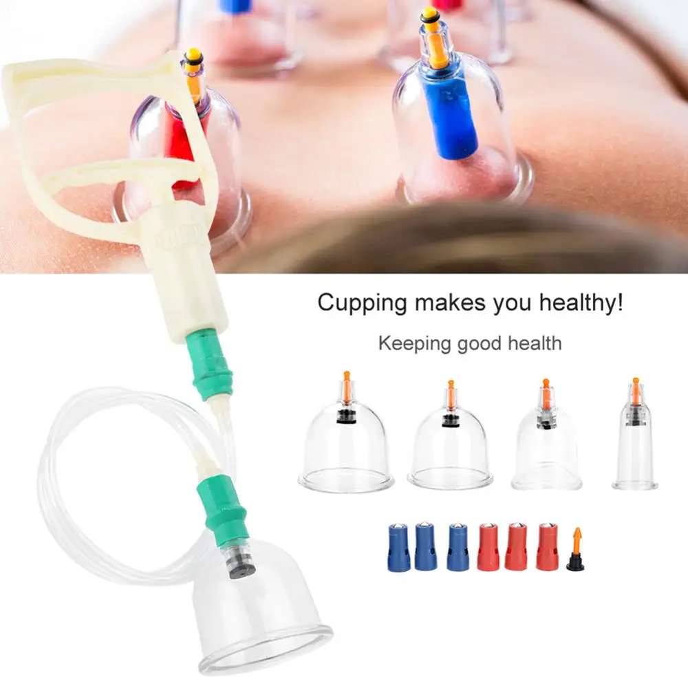 Вакуумный всасывающий комплект для постановки банок 18 шт. Массажная