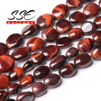 6 8mm natural irregular red tiger eye stone beads smooth loose spacer beads for jewelry making diy bracelet necklace 15strand