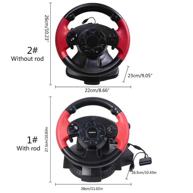 

Gamepad Steering Wheel For FT33D3 D7 Series 200Rotation Dual Motor Vibration For PS 3/PS 2/PC (D-INPUT/X-INPUT/Steam)
