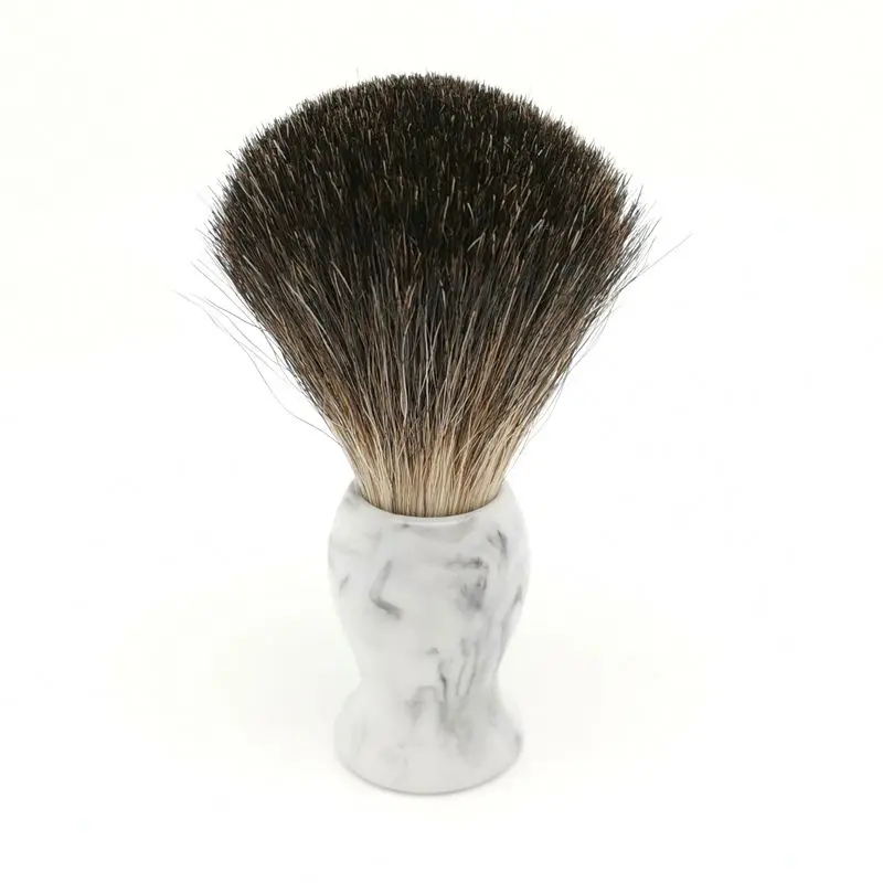 TEYO Black Badger Hair Shaving Brush Perfect For Wet Shave Cream Safety Double Edge Razor