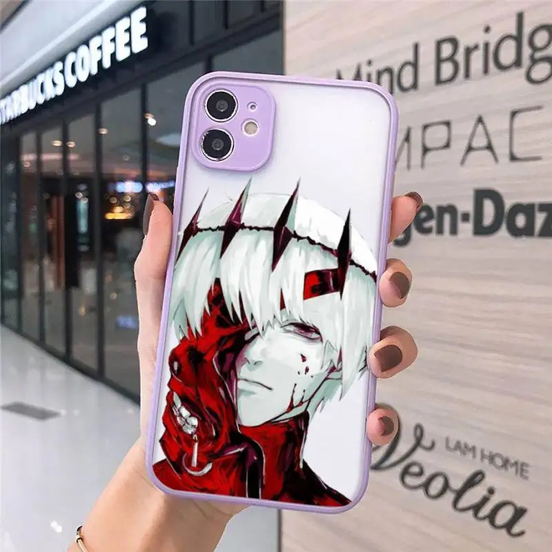 

Tokyo Ghoul Trendy Anime Kaneki Ken Phone Case matte transparent For iphone 7 8 11 12 plus mini x xs xr pro max cover