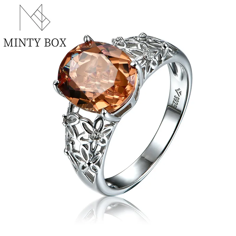 Женское кольцо с драгоценным камнем Mintybox, из серебра 925 пробы, меняющее цвет
