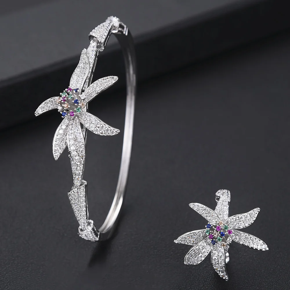 LARRAURI известный бренд роскошный шарм массивный Нарцисс цветущие цветы ювелирные