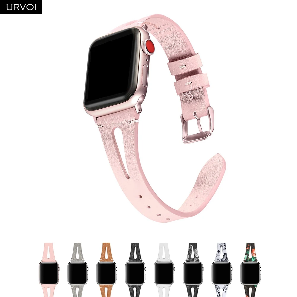 Ремешок URVOI из натуральной кожи для Apple Watch series 6 SE 5 4 3 2 1|Ремешки часов| |