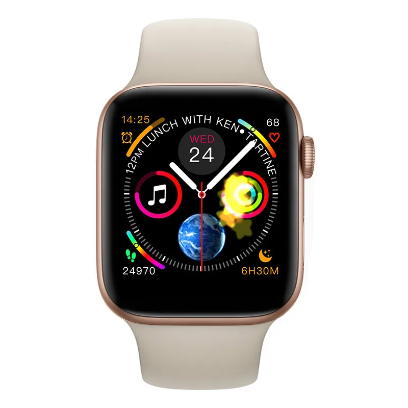 rose gold Умные часы Bluetooth Smart Watch Series 4 с пульсометром кровяное давление наручные часы для iOS Android samsung - Цвет: rose gold