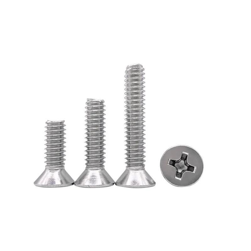 Практичные винты с плоской головкой Phillips серии A2 из нержавеющей стали 20 шт./лот 6 #