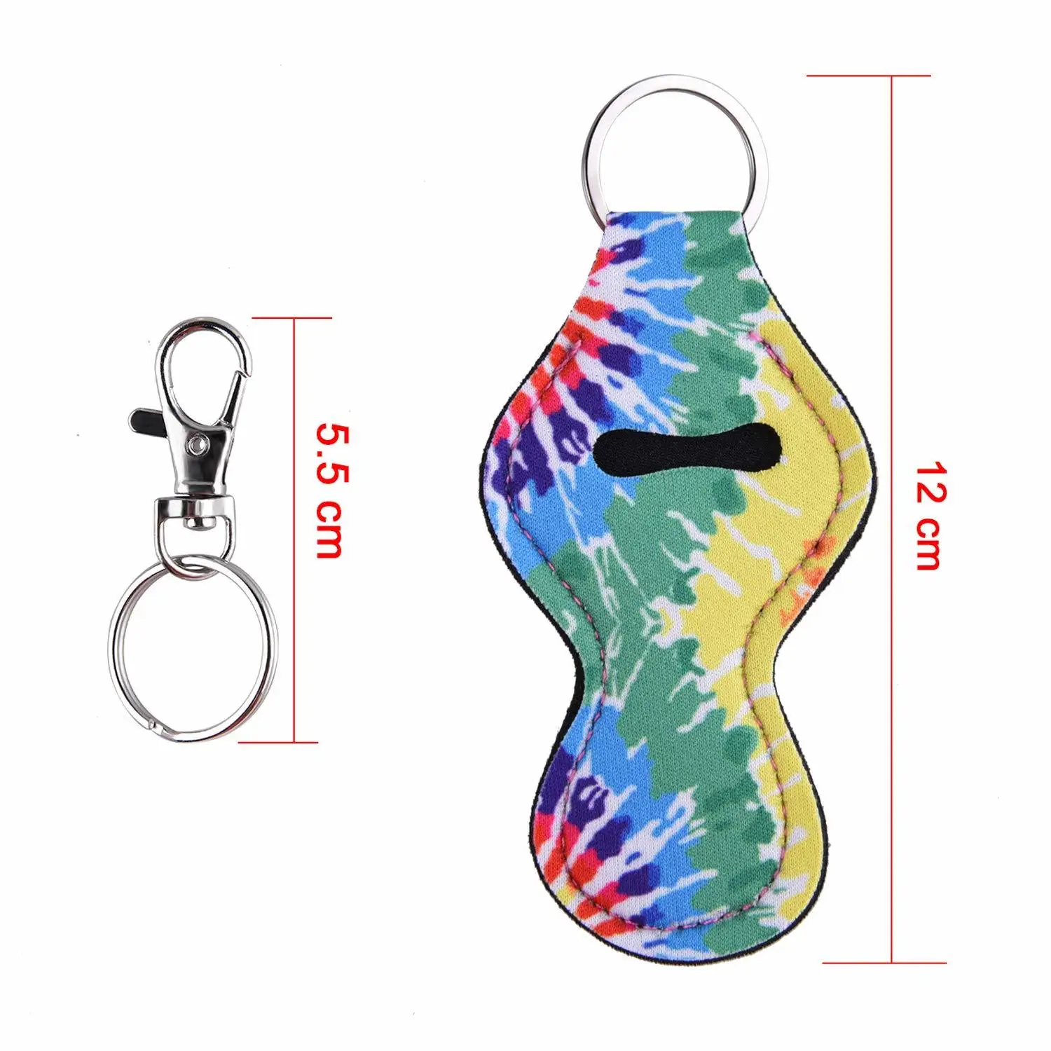 Неопреновый держатель для губной помады 20 шт. брелок с металлическим зажимом