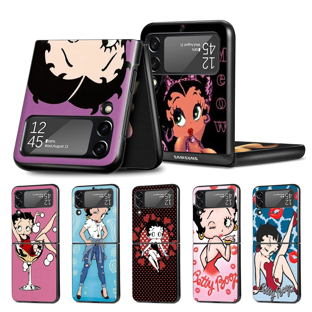 

Cell Phone Case for Samsung Galaxy Z Flip3 5G Black Coque Z Flip 3 Hard PC Luxury Cover Zflip3 Funda Capa Bettys-Cute-Boops