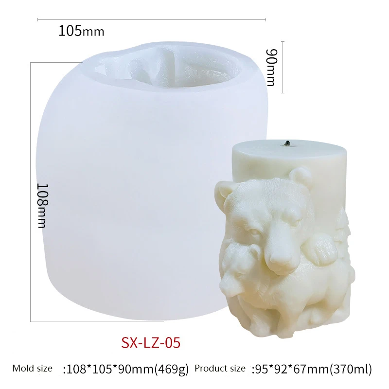 

1pcs 3d Candle Silicone Molds Animal Mold For Homemade Plaster Candle Soap Crayon Making Supplies Geometric Crafts Mould Tools