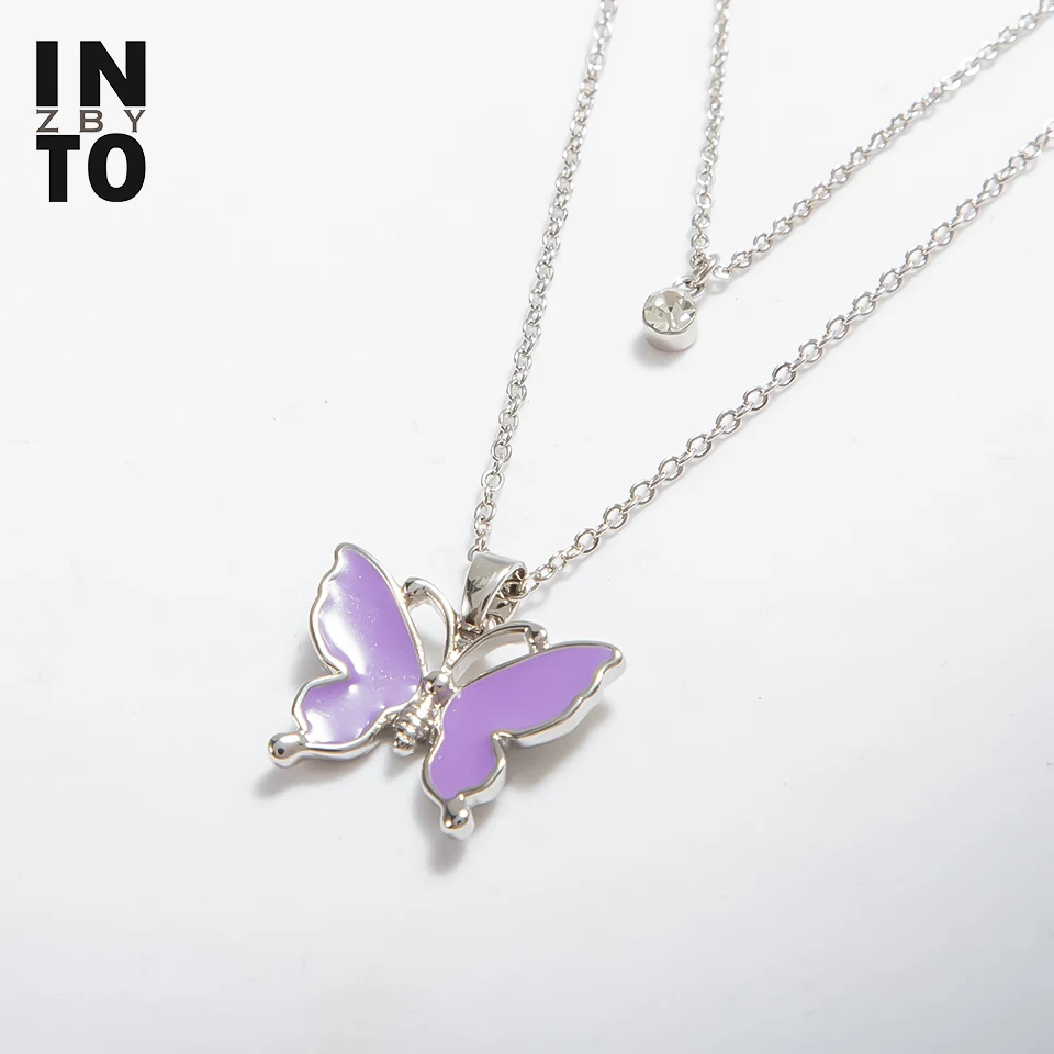 Женское Двухслойное ожерелье из эпоксидной смолы с кристаллами|Цепочки| |