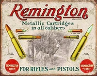 tin sign retro remington metal cartridge poster home bar garage people cave retro wall hanging decoration 12x8 inches gift