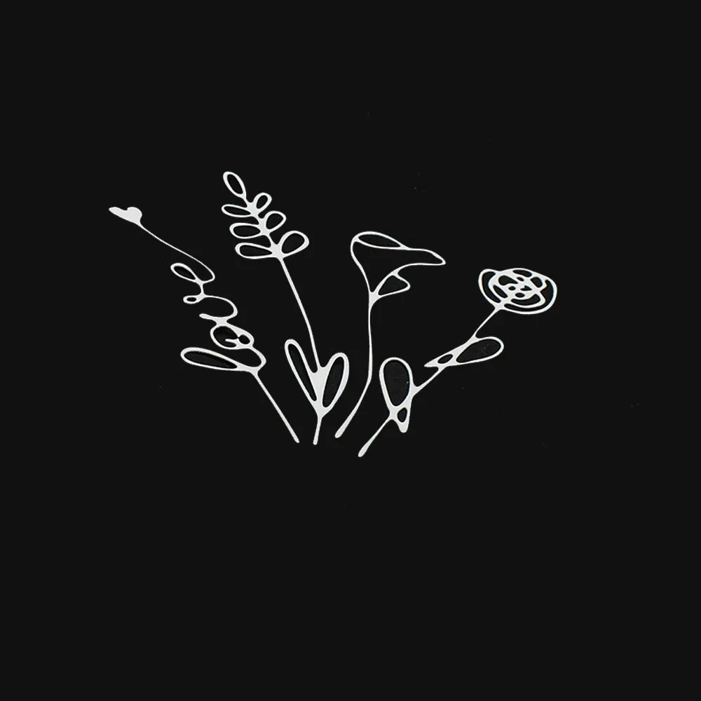 Металлические штампы 4 шт. для украшения цветов Листьев скрапбукинга бумаги