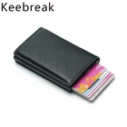 Keebreak Rfid кошелек кредитный держатель для карт Карманный Бизнес id банк держатель для карт чехол наклейка проходит металлический держатель чехол для карт