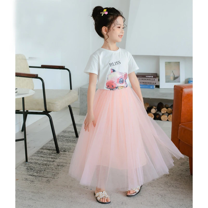 Юбки для девочек многослойная фатиновая сетчатая юбка из хлопка Женская