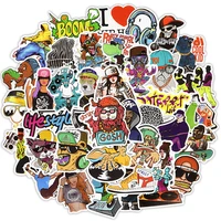 50 pcs cool hip hop culture graffiti stickers for laptop luggage car water bottle party supplies decals kids toys stickers
