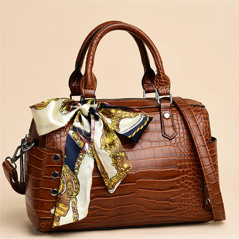 Женская сумка роскошная Высококачественная классическая с крокодиловым узором