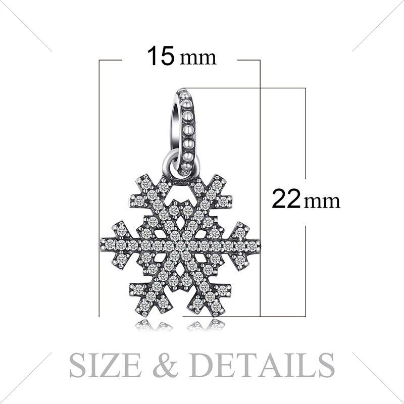 Jewelrypalace Рождество Снежинка кубического циркония браслет серебро 925