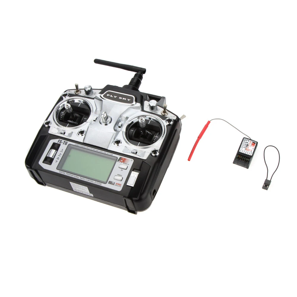 Flysky FS-T6 Высокоточный 2 4 GHz 6CH режим Передатчик W/приемник R6-B для RC мультироторный