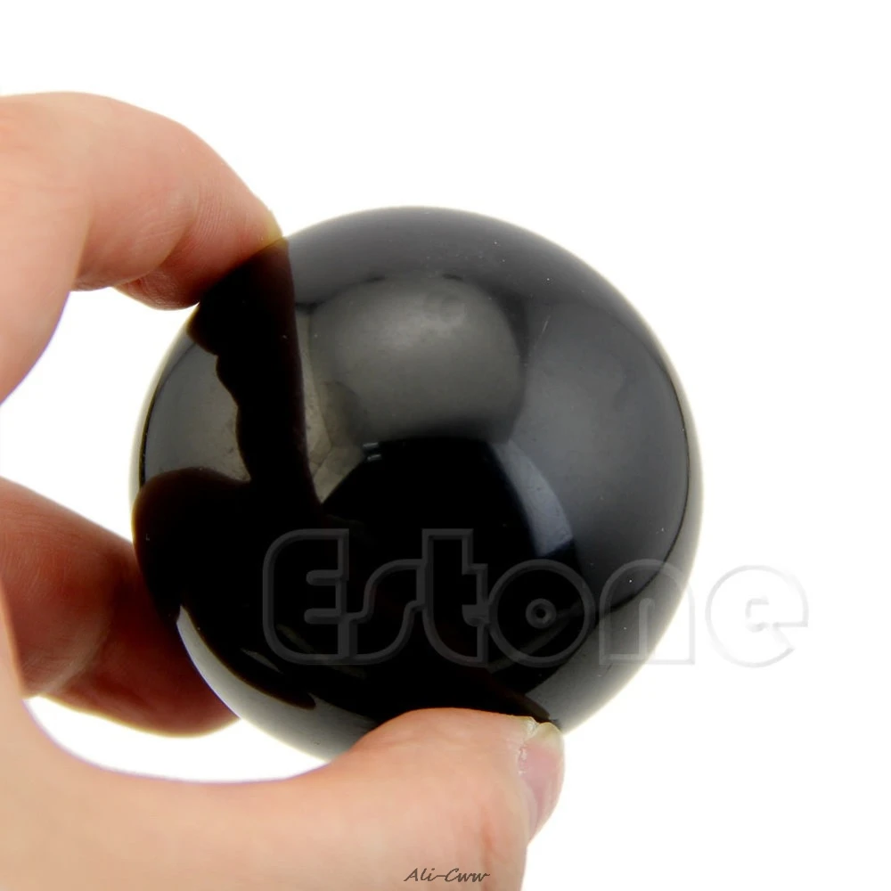 50mm Asian Natural Black Obsidian Sphere Large Stone Crystal Ball Healing | Дом и сад