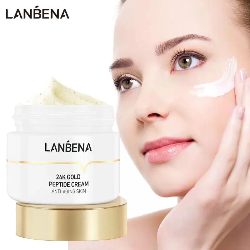 LANBENA 24K золото шесть пептид против морщин крем с гиалуроновой кислотой