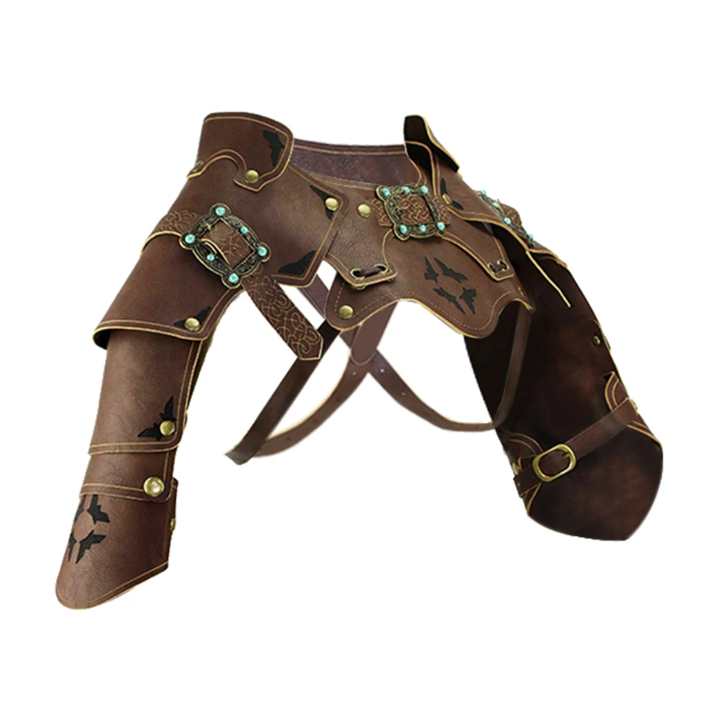 

Кожаная шаль для косплея в стиле панк-готика, накидка, маскарадный костюм для ролевых игр