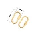 Овальная пряжка, латунный карабин, Золотая овальная пряжка, винтовая Пряжка, подвеска для степлера, аксессуары для изготовления ювелирных изделий своими руками