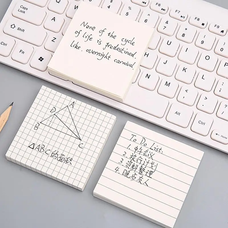 

80Sheets Poster Practical Stickers Lattice Blank Sticky Note Decoration Student Study Memo Pad