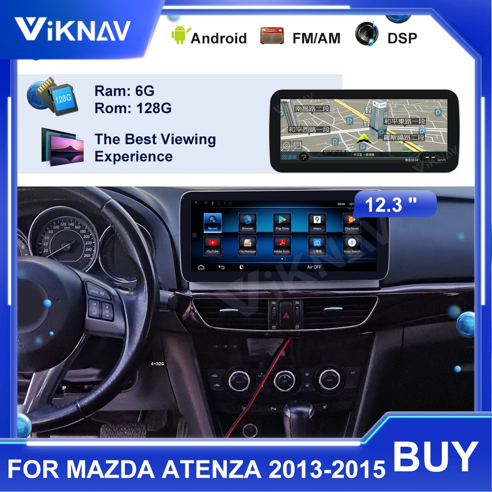 

Автомагнитола 128G Android 10,0 для Mazda Atenza 2013-2015, автомобильный монитор, стерео, мультимедийный плеер, GPS-навигация, головное устройство с HD-экраном