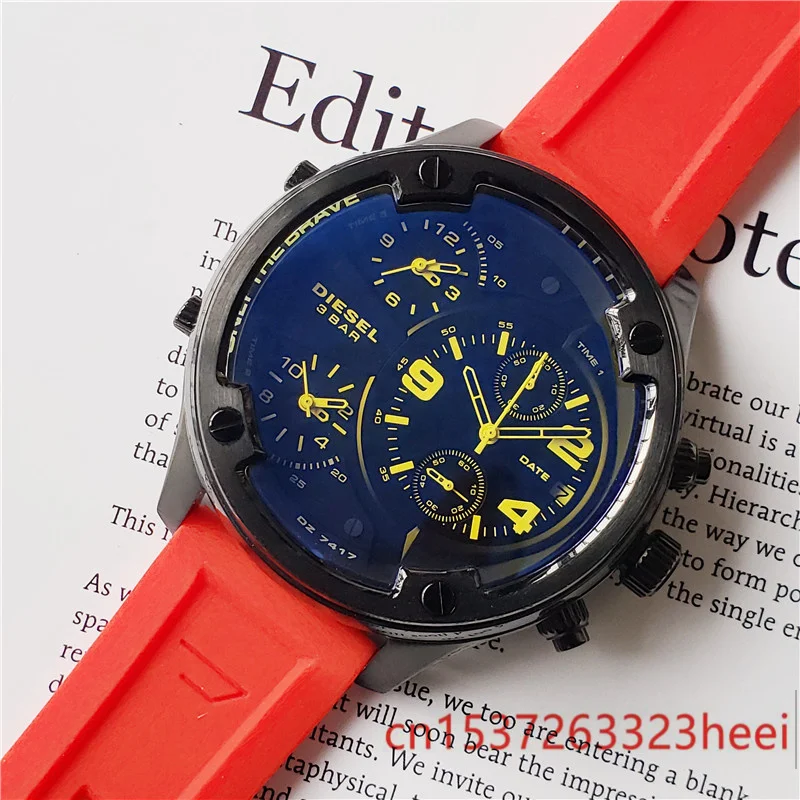 

Diesel watch men's skeleton automatic mechanical AAA watch gold skeleton retro men's women watch quartz watch
