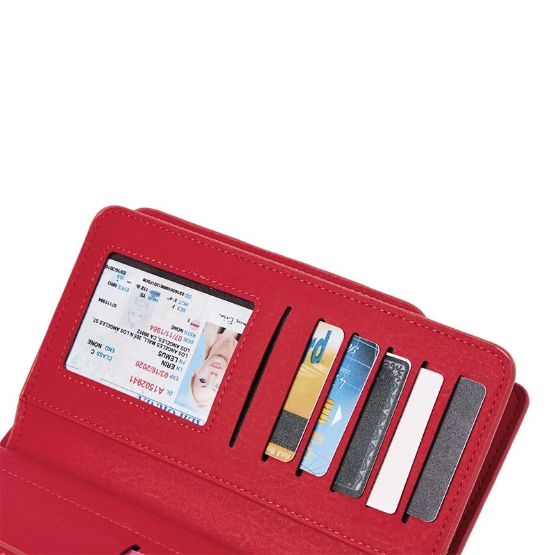 

Wallet Female PU Leather Wallet Leisure Purse Red Style 3Fold Top Quality Women Wallets Long Coin Purse Card Holders Carteras