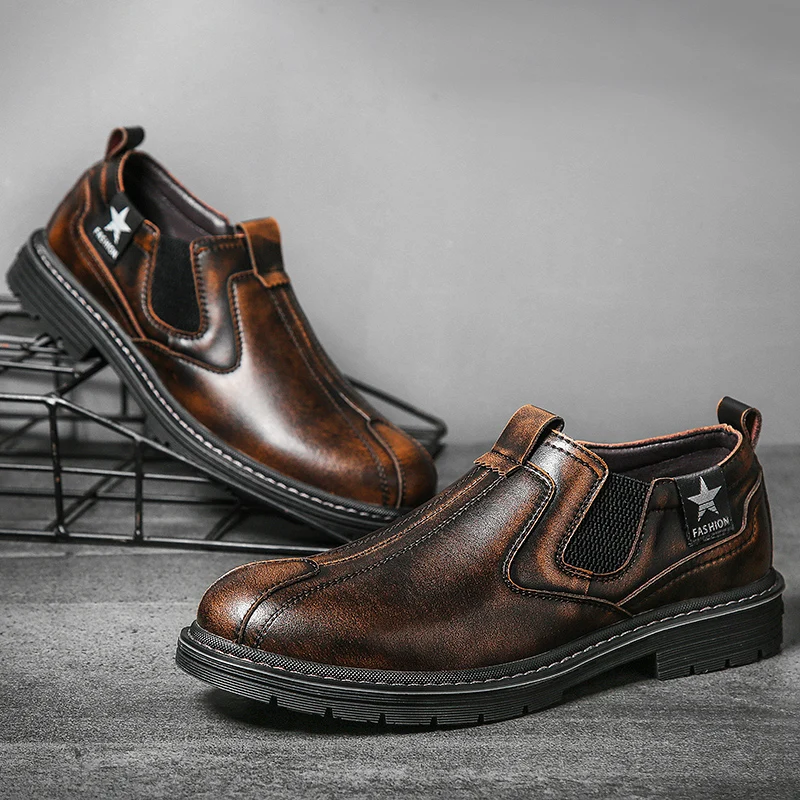 Men Loafers Leather Casual Shoes Men Moccasin Footwear Flat Peas Shoes Driving Boat Shoes Male Classical Summer%09825