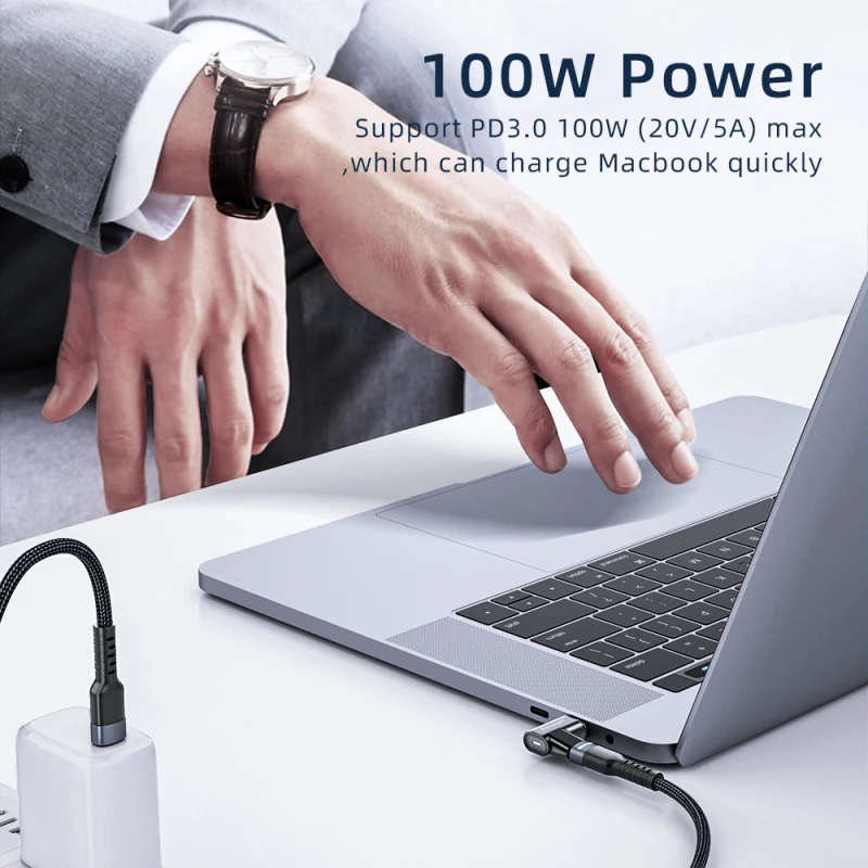 Магнитный адаптер USB C 24-контактный с магнитом на 3 1 поддержка 100 Вт PD данные 10