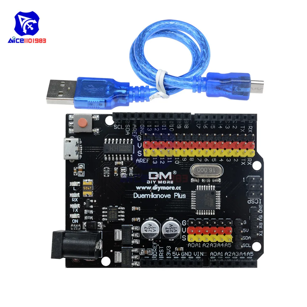 Микроконтроллер diymore ATmega328P Duemilanove Plus модуль разработки CH340G замена FT232 для Arduino с