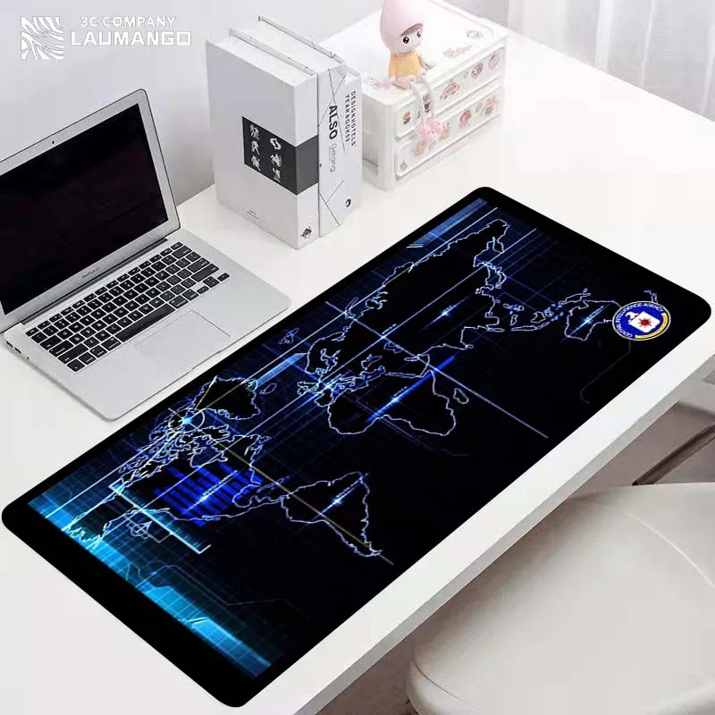 World Map Gamer Keyboard Pad Mouse Rug Gaming Accessories Rubber Mat Computer Desk Pc Mats Mousepad Company Mausepad Carpet Pads