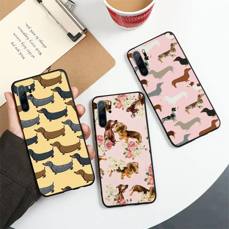 

Dachshund Dog Cute cartoon animal Phone Case For Huawei honor Mate 10 20 30 40 i 9 8 pro x Lite P smart 2019 Y5 2018 nova 5t