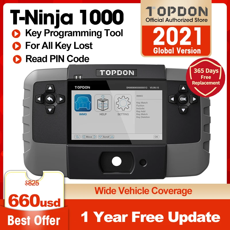 Программатор ключей TOPDON T Ninja 1000 все в одном инструменты для программирования