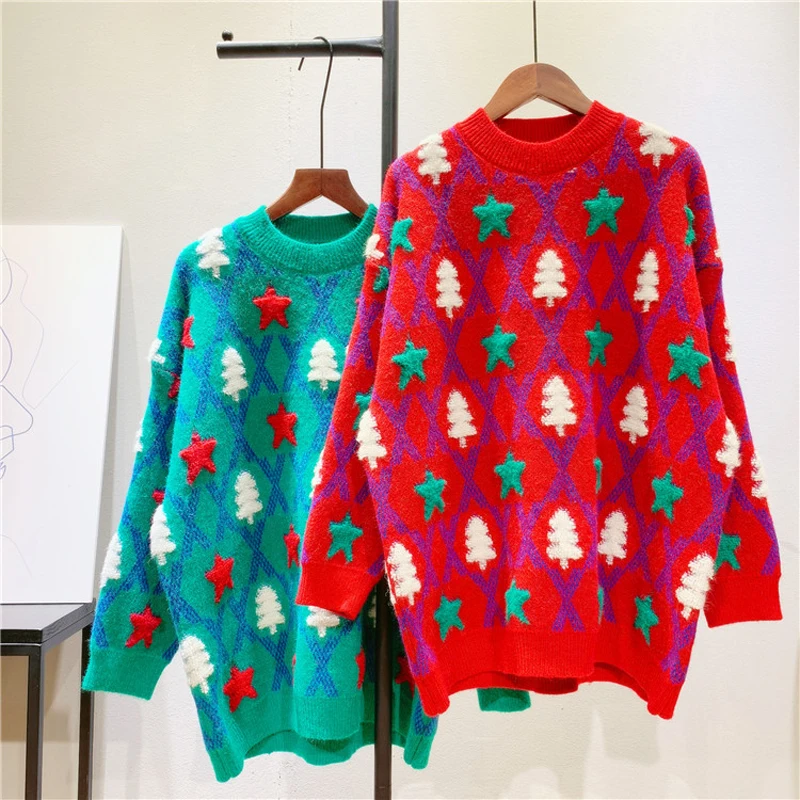 

Женский пуловер с длинным рукавом, с круглым вырезом