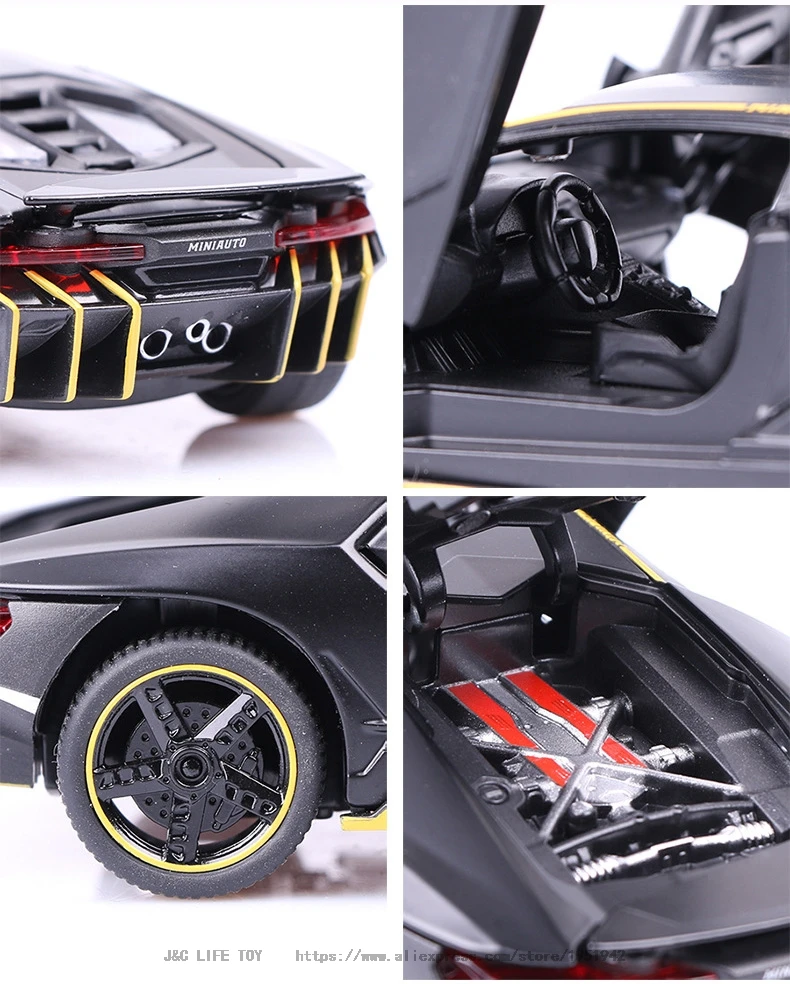 LP770 1:32 автомобиль сплав спортивный модель литья под давлением звуковой