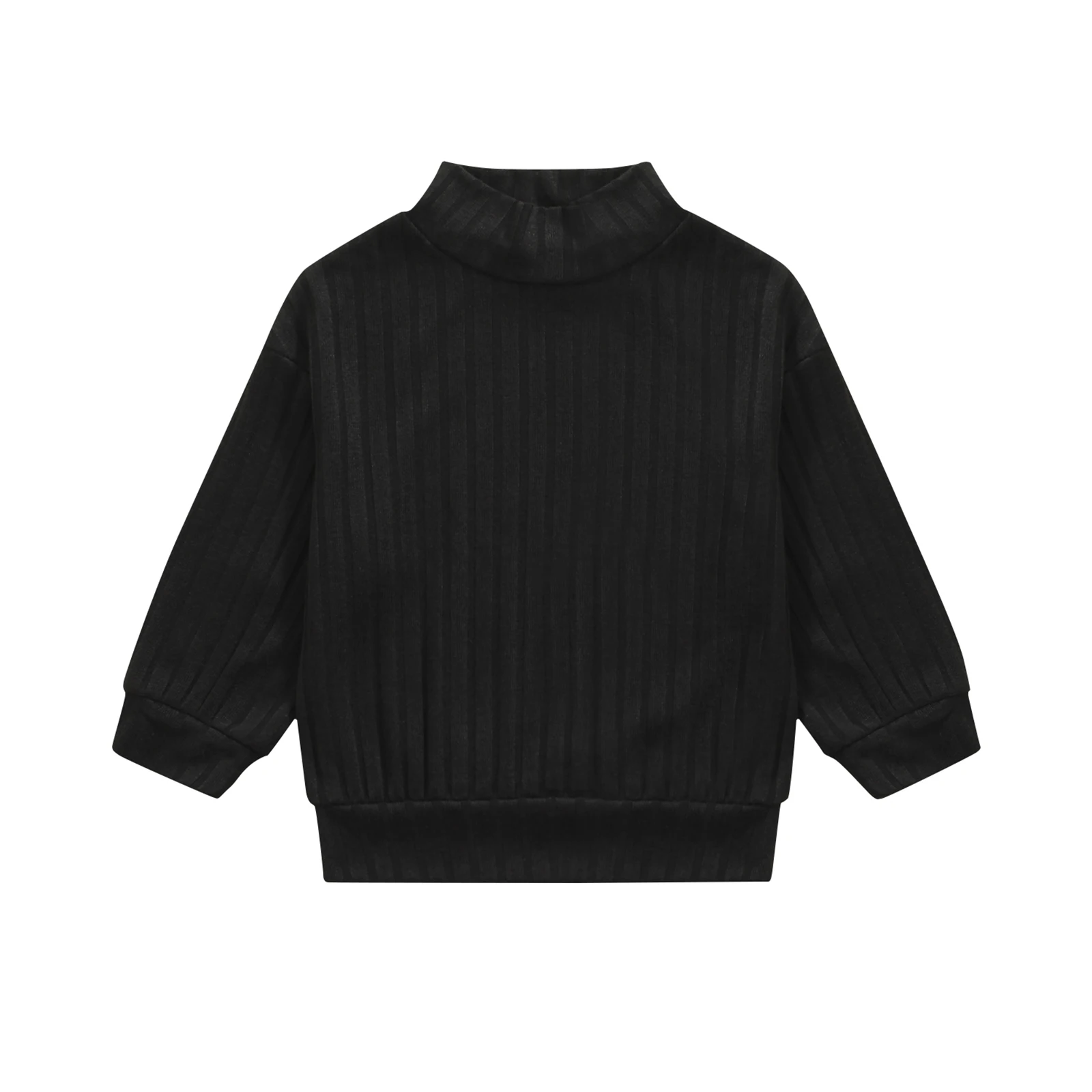 Пуловер детский однотонный с высоким воротником на возраст 2-7 лет | Детская