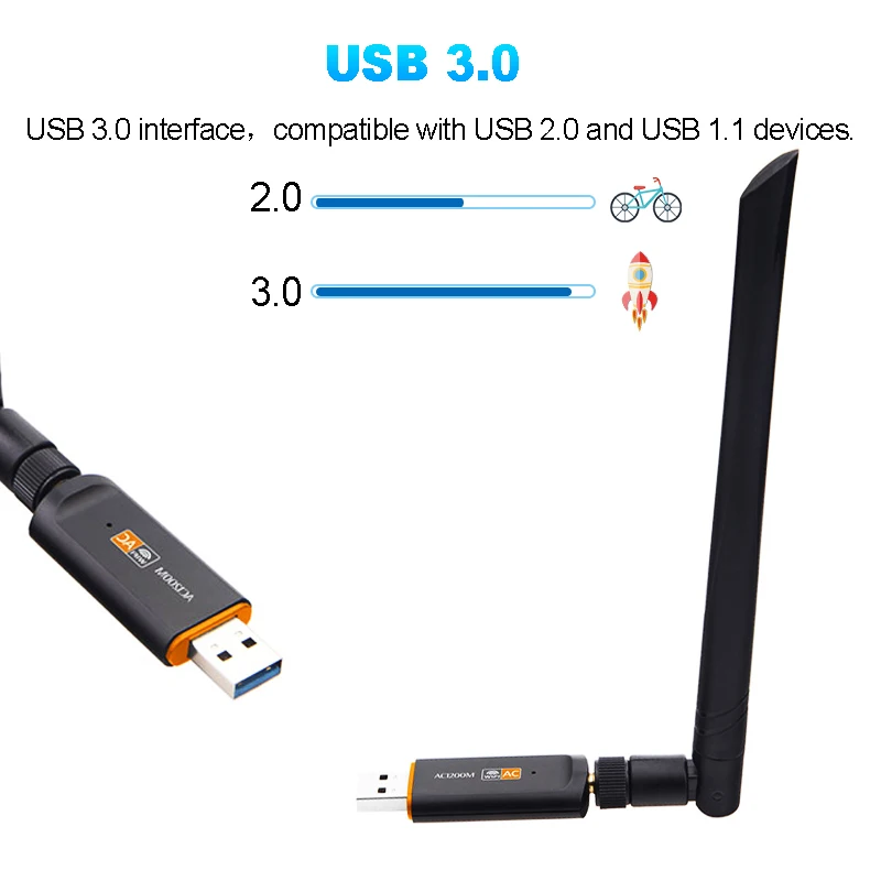 AC1200Mbps USB3.0 Wifi адаптер RTL8812CU IEEE802.11ac двухдиапазонный 5 ГГц 2 4 Беспроводная сетевая