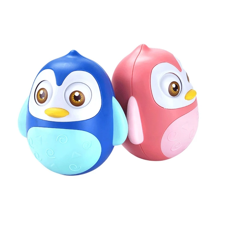 

1 Piece Portable Cute Winking Tumbler Toy Music Wobbler Baby Toy 6 to 12 Months Tumbler Toy for Boys Girls