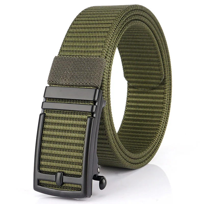 

The new men's automatic buckle nylon canvas belt casual canvas outdoor belt