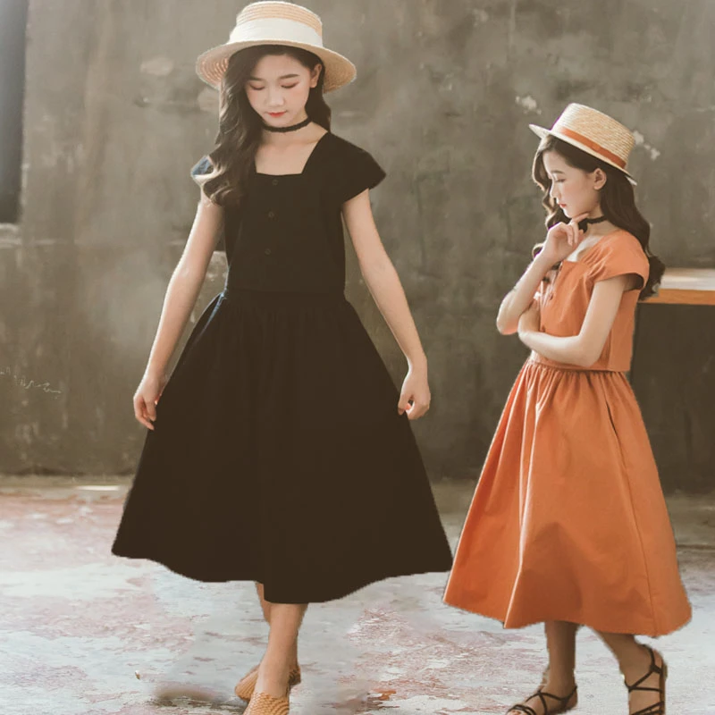 

100% Cotton Girls Clothing Sets Summer Two Piece Sleeveless Children Sets Fashion Girls Clothes Suit Casual Outfits