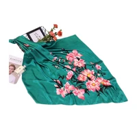 women square silk scarf luxury designer brand mujer kerchief female bandana floral beauty handkerchief girl gifts