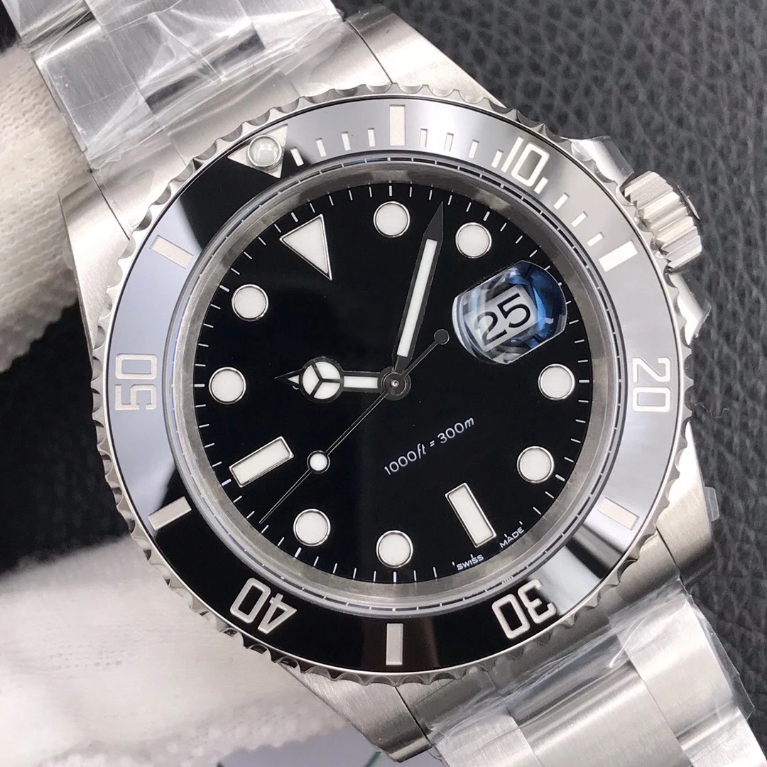 

Мужские часы с автоподзаводом известного бренда AAA + 3A +, 40 мм, мужские часы с сапфировым стеклом и оригинальным логотипом в зеленой коробке R1 ...