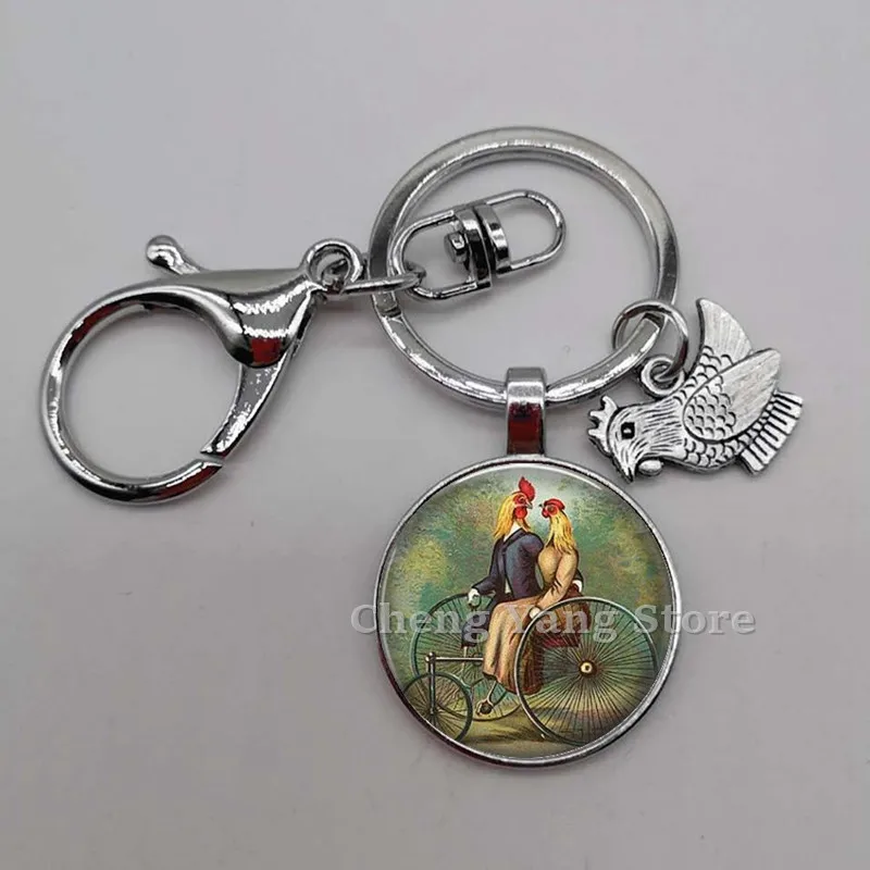 Новинка 2020 петушок брелок для ключей ферма животное кулон курица украшение