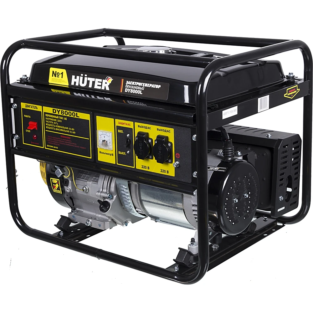 Gasoline generator HUTER DY8000L 220 6.3kW [64/1/33] | Обустройство дома